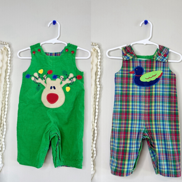 Bailey Boys Other - 3m Bailey Boys Christmas Reindeer Mallard Plaid Jon Jon Longalls